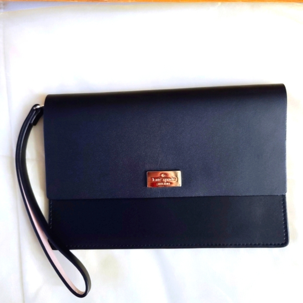 Kate Spade Black Leather Wristlet
